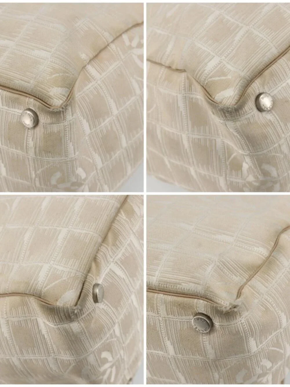 CHANEL New Travel Line Tote Bag Nylon Beige Gold CC Auth 180904